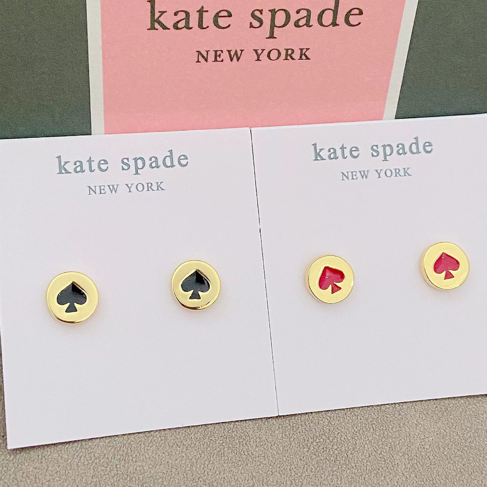 kate spade Enamel Inlay Polished Metal Round Geometric Earrings